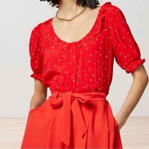 Aritzia Sunday Best Ruffle Blouse